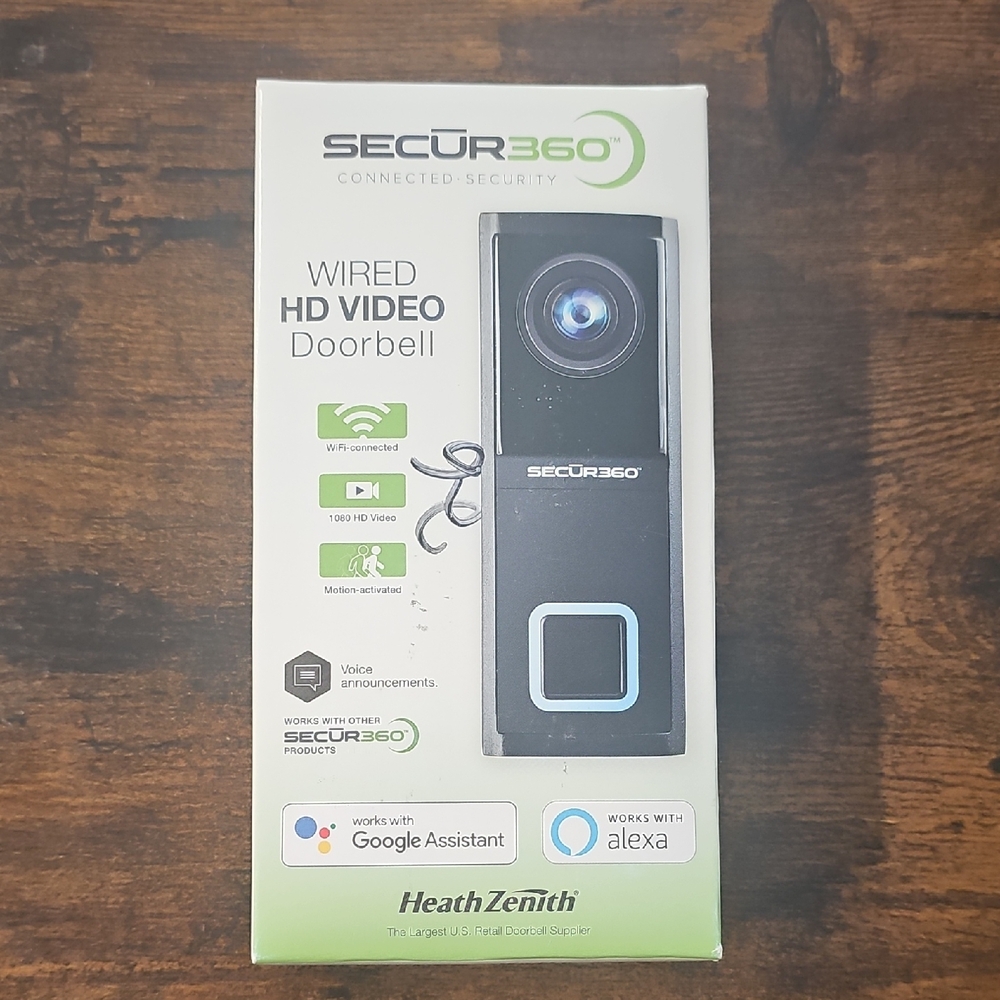 Wired HD Video Doorbell - Black